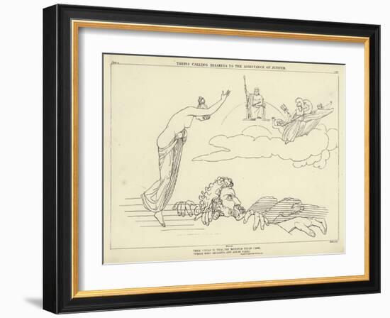 Thetis Calling Briareus to the Assistance of Jupiter-John Flaxman-Framed Giclee Print