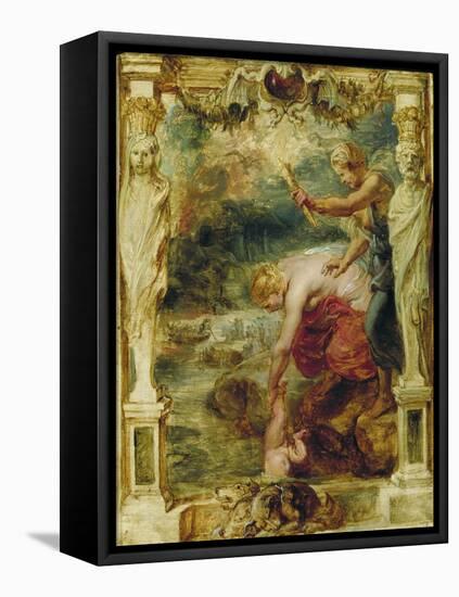 Thetis Dipping the Infant Achilles into the River Styx, 1630-1635-Peter Paul Rubens-Framed Premier Image Canvas