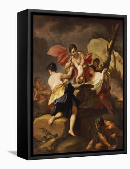 Thetis Dipping the Infant Achilles Into Water from the Styx-Antonio Balestra-Framed Premier Image Canvas