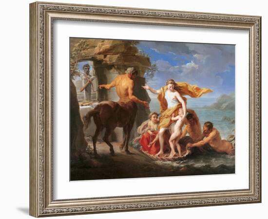 Thetis Entrusting Achilles to the Centaur Chiron-Pompeo Batoni-Framed Art Print