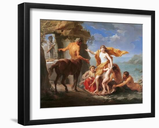 Thetis Entrusting Achilles to the Centaur Chiron-Pompeo Batoni-Framed Art Print