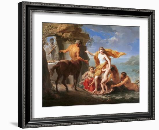 Thetis Entrusting Achilles to the Centaur Chiron-Pompeo Batoni-Framed Art Print