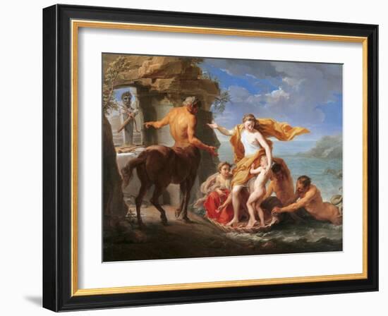 Thetis Entrusting Achilles to the Centaur Chiron-Pompeo Batoni-Framed Art Print