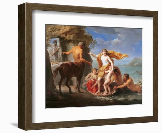 Thetis Entrusting Achilles to the Centaur Chiron-Pompeo Batoni-Framed Art Print