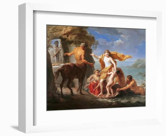 Thetis Entrusting Achilles to the Centaur Chiron-Pompeo Batoni-Framed Art Print