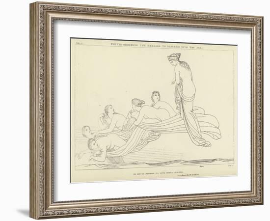 Thetis Ordering the Nereids to Descend into the Sea-John Flaxman-Framed Giclee Print