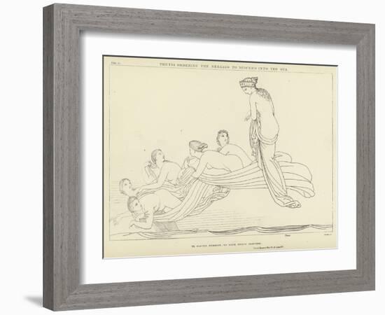 Thetis Ordering the Nereids to Descend into the Sea-John Flaxman-Framed Giclee Print