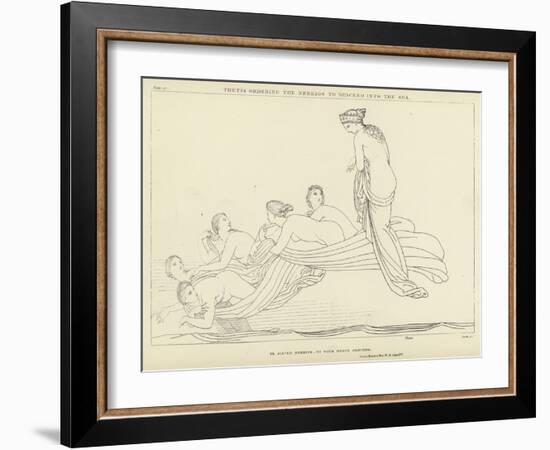 Thetis Ordering the Nereids to Descend into the Sea-John Flaxman-Framed Giclee Print
