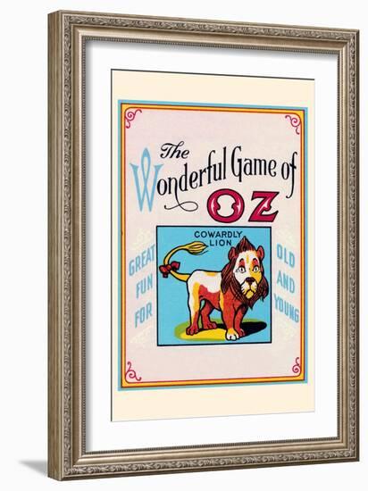 Thewonderful Game of Oz - Cowardly Lion-John R. Neill-Framed Art Print