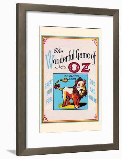 Thewonderful Game of Oz - Cowardly Lion-John R. Neill-Framed Art Print