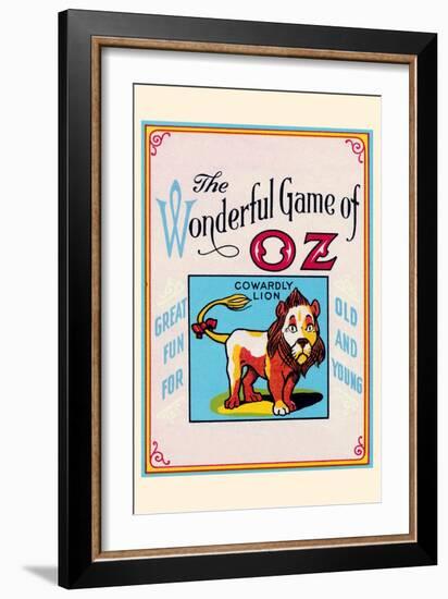 Thewonderful Game of Oz - Cowardly Lion-John R. Neill-Framed Art Print