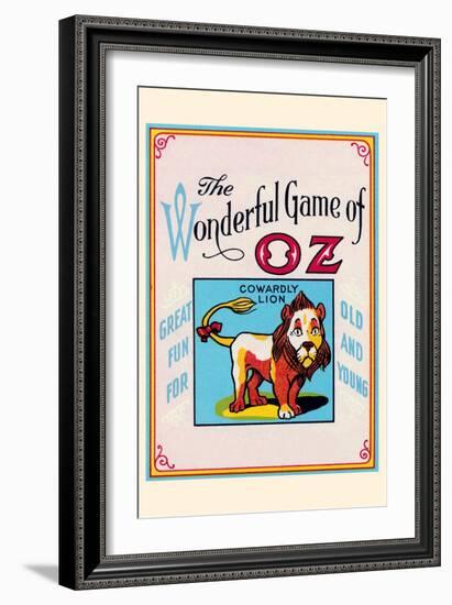 Thewonderful Game of Oz - Cowardly Lion-John R. Neill-Framed Art Print