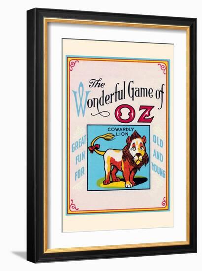 Thewonderful Game of Oz - Cowardly Lion-John R. Neill-Framed Art Print