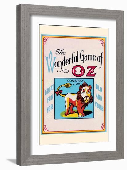 Thewonderful Game of Oz - Cowardly Lion-John R. Neill-Framed Art Print