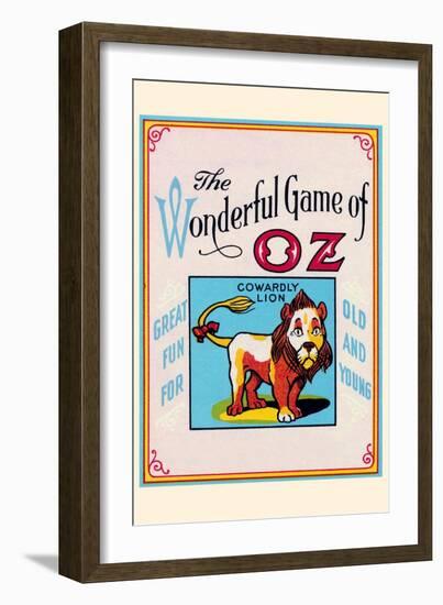 Thewonderful Game of Oz - Cowardly Lion-John R. Neill-Framed Art Print