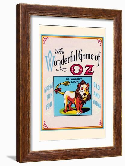 Thewonderful Game of Oz - Cowardly Lion-John R. Neill-Framed Art Print