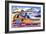 They All Landed At Chicago's Midway Airport-Curt Teich & Company-Framed Art Print