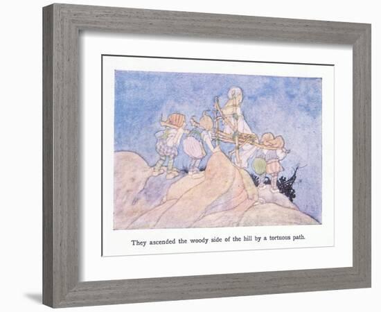 They Ascended the Woody Side of the Hill by a Tortuous Path-Charles Robinson-Framed Giclee Print