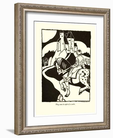 They Came In Sight Of A Castle-Frank Dobias-Framed Art Print