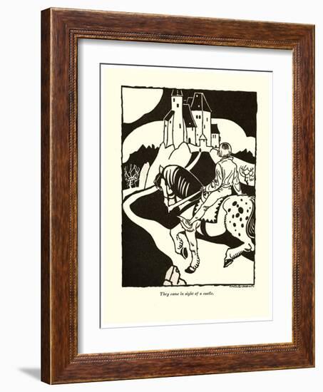 They Came In Sight Of A Castle-Frank Dobias-Framed Art Print