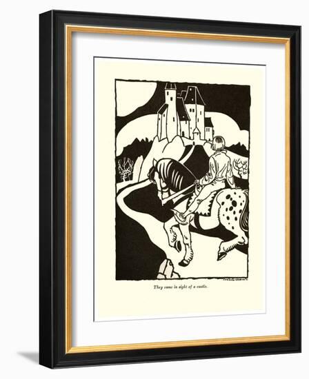 They Came In Sight Of A Castle-Frank Dobias-Framed Art Print