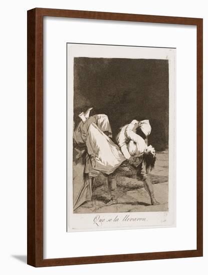 They Carried Her Off!, Plate Eight from Los Caprichos, 1797-99-Francisco de Goya-Framed Giclee Print