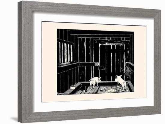 They Could Neither Burrow Out Nor Run Up the Wall-Luxor Price-Framed Art Print