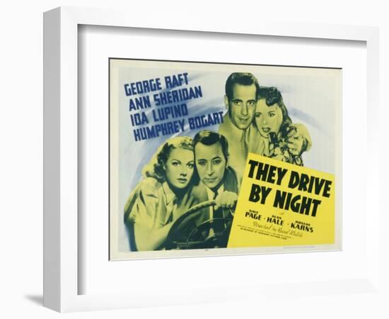 They Drive By Night, 1940-null-Framed Art Print