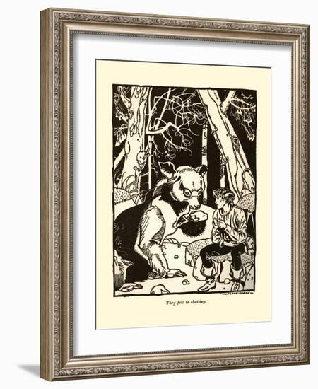 They Fell To Chatting-Frank Dobias-Framed Art Print