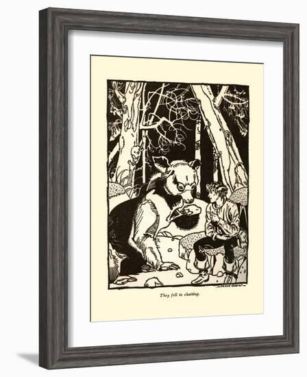 They Fell To Chatting-Frank Dobias-Framed Art Print