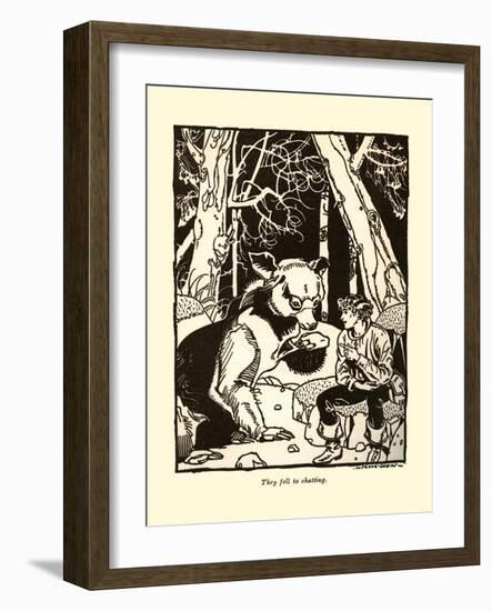 They Fell To Chatting-Frank Dobias-Framed Art Print