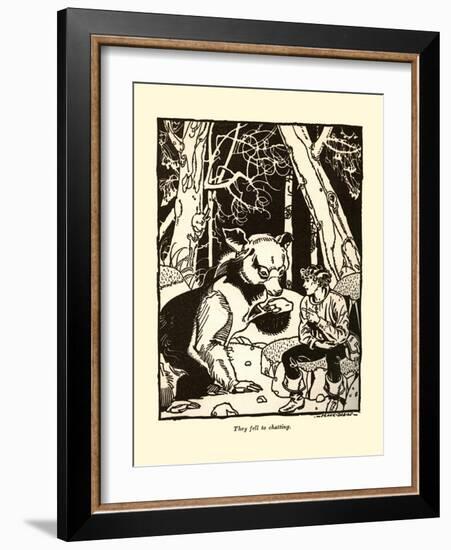 They Fell To Chatting-Frank Dobias-Framed Art Print