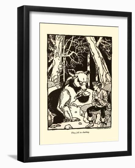 They Fell To Chatting-Frank Dobias-Framed Art Print