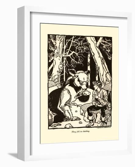 They Fell To Chatting-Frank Dobias-Framed Art Print