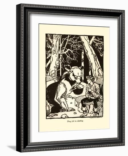 They Fell To Chatting-Frank Dobias-Framed Art Print