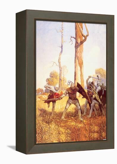 They Fought with Him-Newell Convers Wyeth-Framed Stretched Canvas