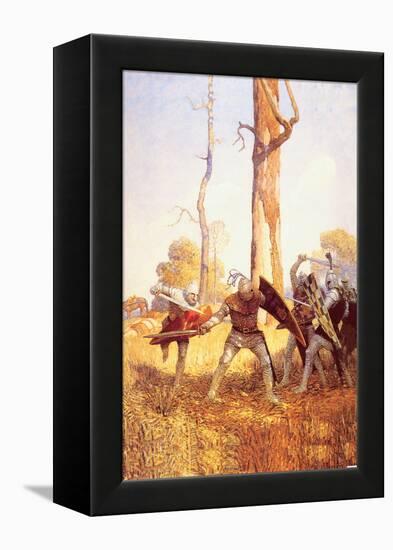 They Fought with Him-Newell Convers Wyeth-Framed Stretched Canvas