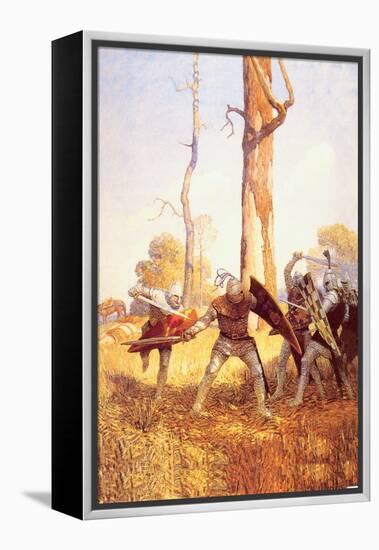 They Fought with Him-Newell Convers Wyeth-Framed Stretched Canvas