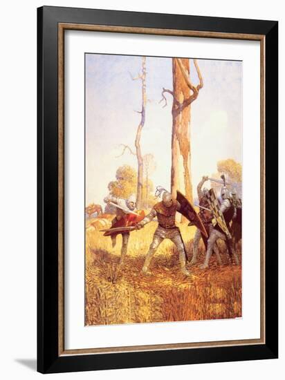 They Fought with Him-Newell Convers Wyeth-Framed Art Print