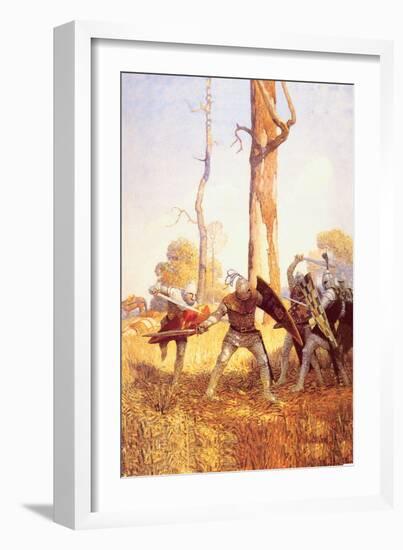 They Fought with Him-Newell Convers Wyeth-Framed Art Print