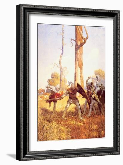 They Fought with Him-Newell Convers Wyeth-Framed Art Print