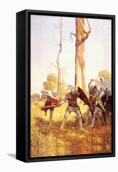 They Fought with Him-Newell Convers Wyeth-Framed Stretched Canvas