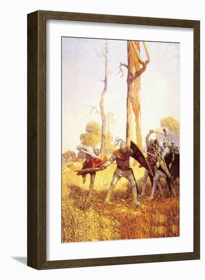 They Fought with Him-Newell Convers Wyeth-Framed Art Print