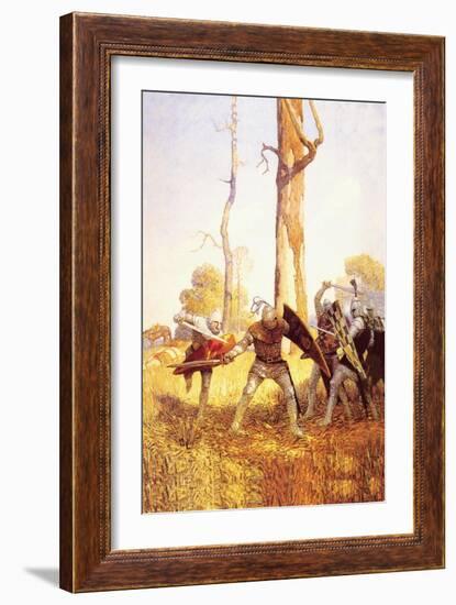 They Fought with Him-Newell Convers Wyeth-Framed Art Print