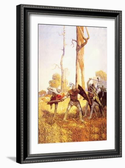 They Fought with Him-Newell Convers Wyeth-Framed Art Print