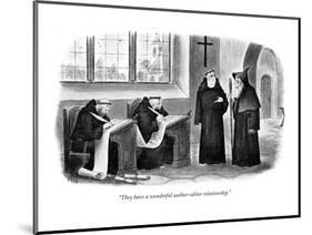 "They have a wonderful author-editor relationship." - New Yorker Cartoon-Richard Taylor-Mounted Premium Giclee Print