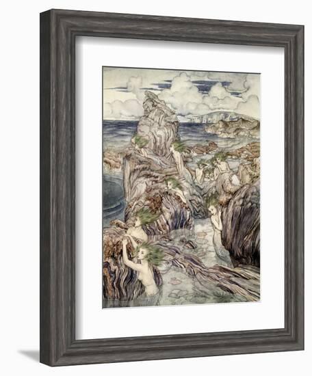 They Have Sea-Green Hair, Illustration from 'A Wonder Book for Girls and Boys'-Arthur Rackham-Framed Giclee Print