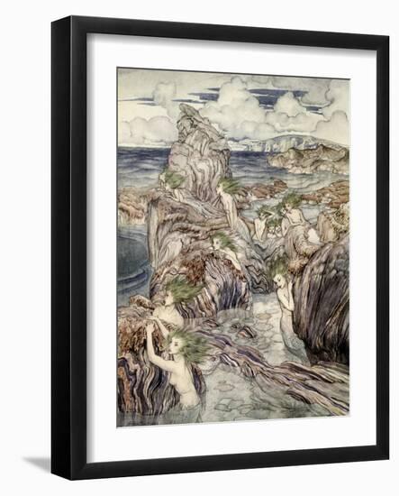 They Have Sea-Green Hair, Illustration from 'A Wonder Book for Girls and Boys'-Arthur Rackham-Framed Giclee Print
