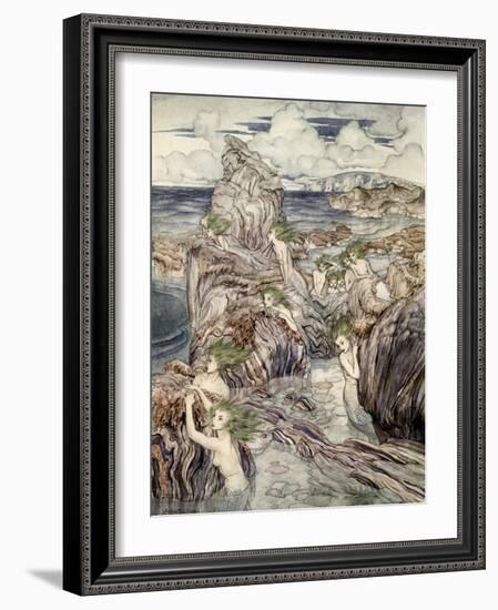 They Have Sea-Green Hair, Illustration from 'A Wonder Book for Girls and Boys'-Arthur Rackham-Framed Giclee Print