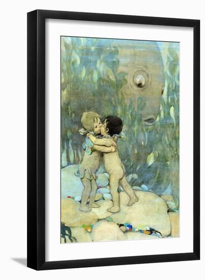 They Hugged and Kissed Each Other for Ever So Long-Jesse Willcox Smith-Framed Art Print